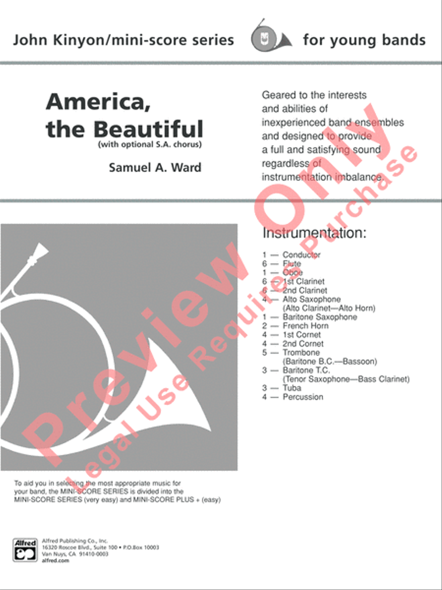 America, the Beautiful Concert Band scores gallery preview page 2