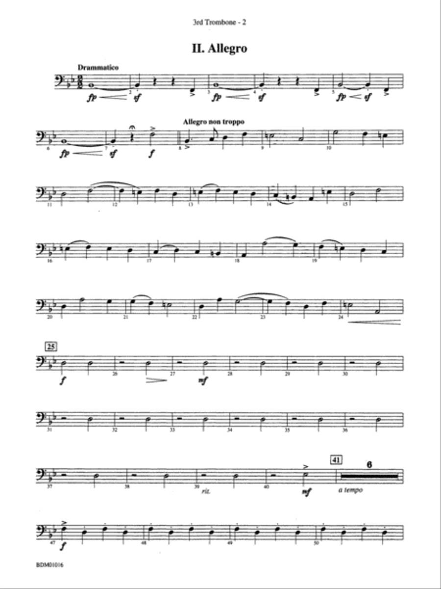Fanfare and Allegro: 3rd Trombone Concert Band scores gallery preview page 2