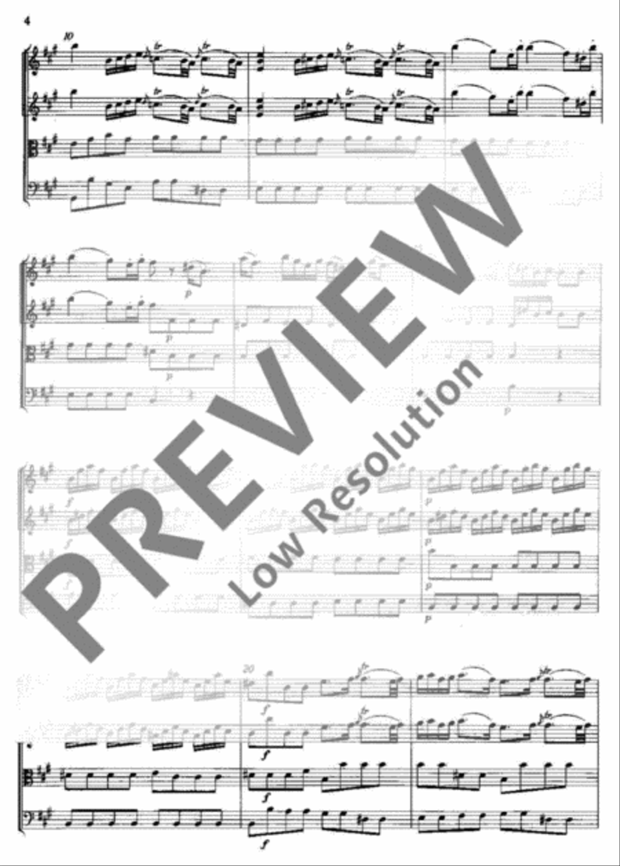 Sinfonia A Major String Orchestra scores gallery preview page 5