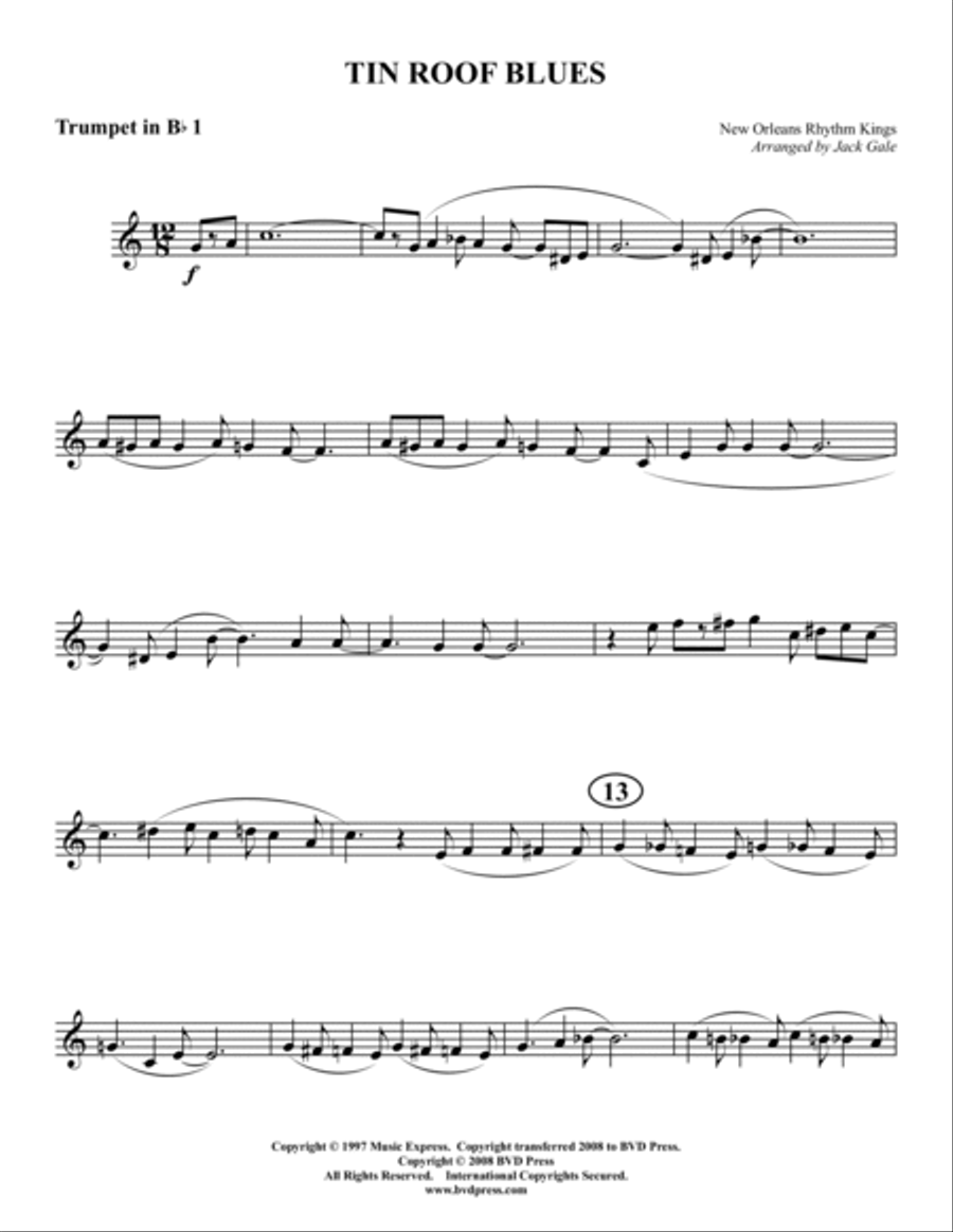 Tin Roof Blues Brass Quintet scores gallery preview page 5