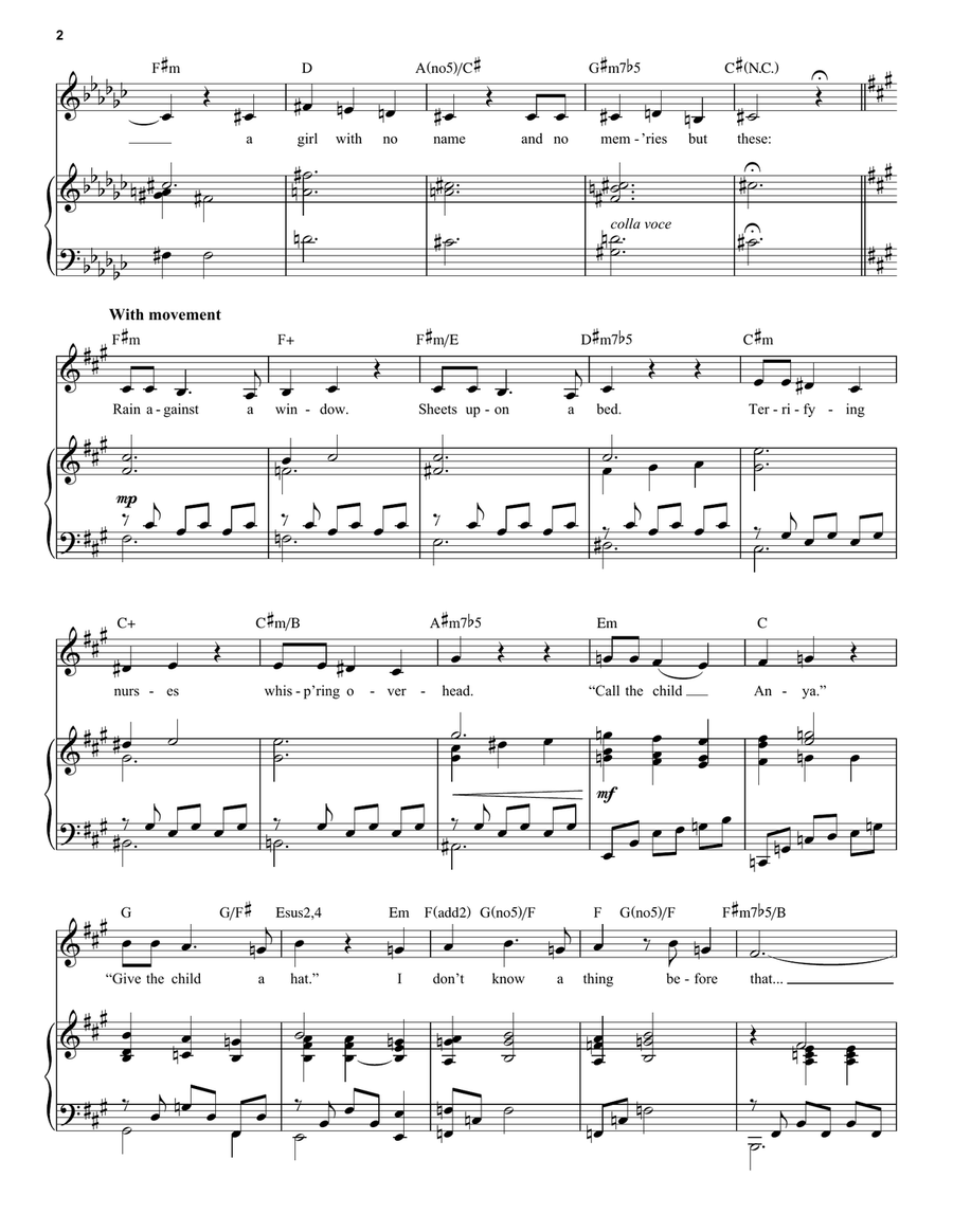 In My Dreams (from Anastasia) Voice scores gallery preview page 2