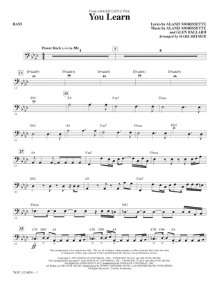 You Learn (from Jagged Little Pill) (arr. Mark Brymer) - Bass