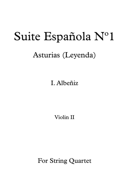 Asturias (Leyenda) - I. Albeñiz - For String Quartet (Parts) image number null