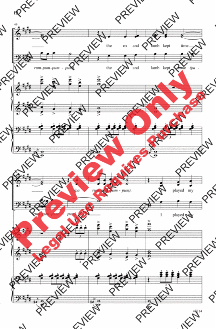 The Little Drummer Boy 3-Part scores gallery preview page 11