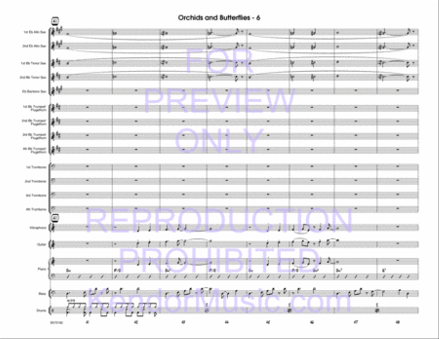 Orchids And Butterflies (Full Score) Jazz Ensemble scores gallery preview page 7