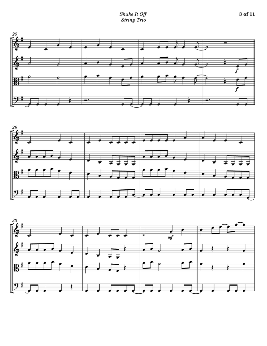 Shake It Off String Trio scores gallery preview page 3