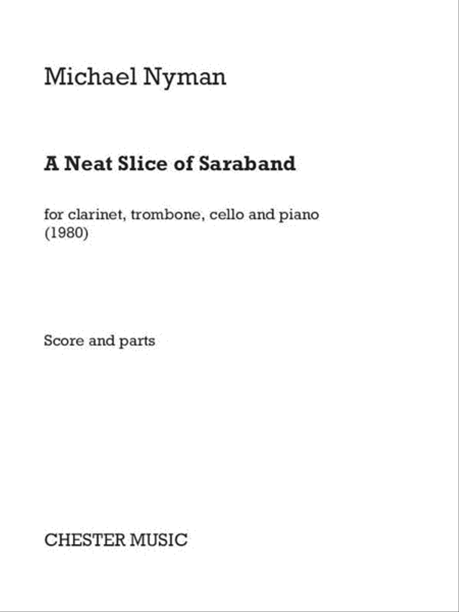 A Neat Slice of Saraband A Neat Slice of Saraband Clarinet scores gallery preview page 1