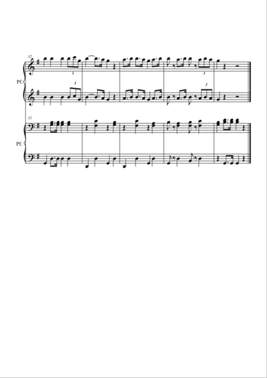Aida Marcia trionfale. Piano 4 hands Easy Piano scores gallery preview page 5