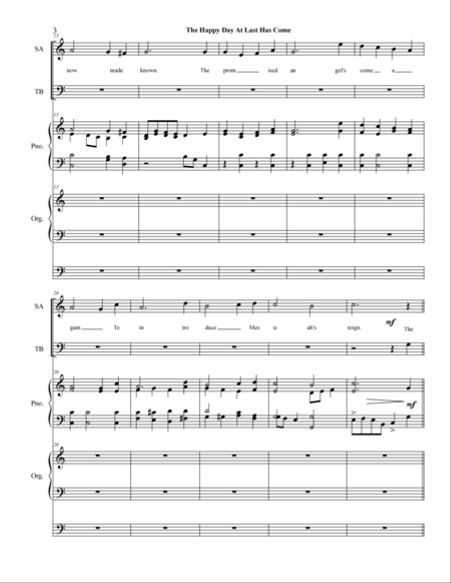 The Happy Day At Last Has Come 4-Part scores gallery preview page 3