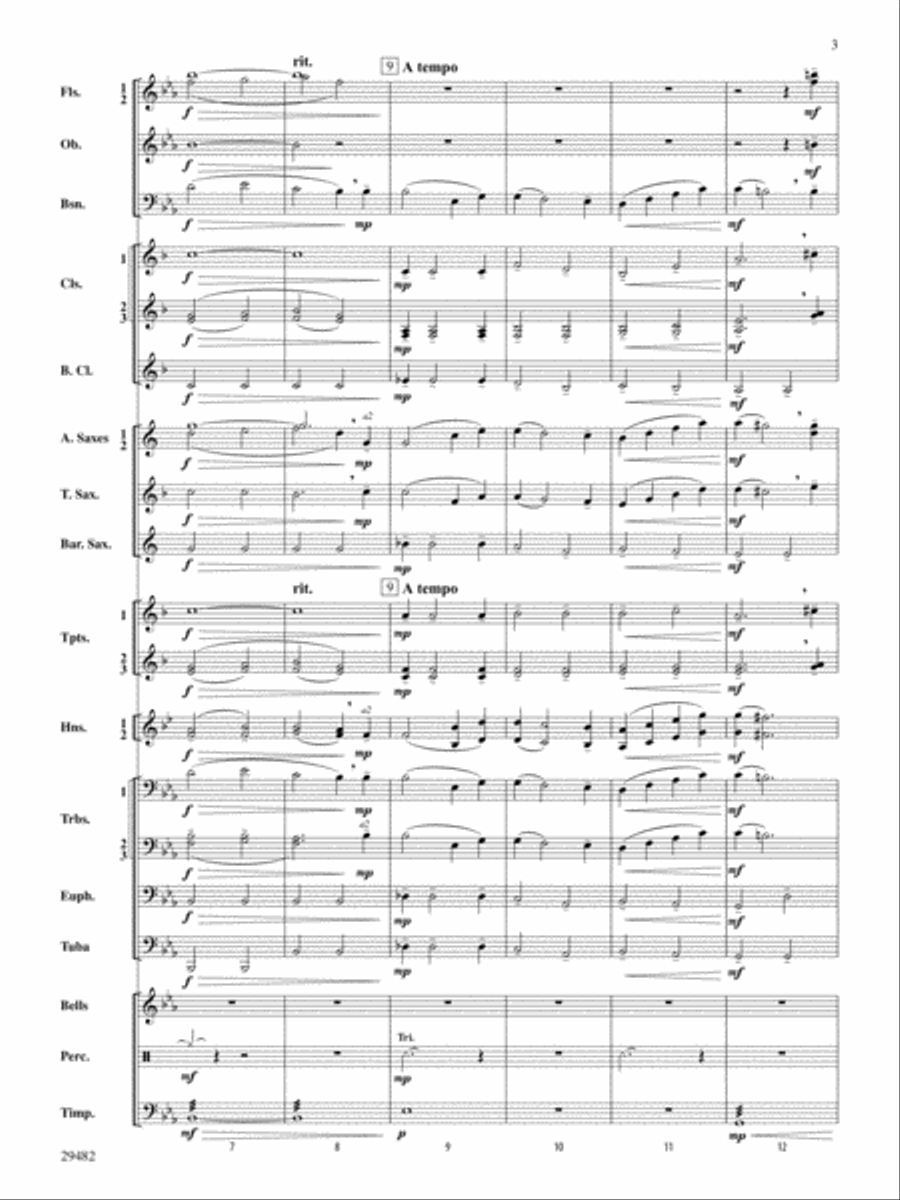Evensong: Score Concert Band scores gallery preview page 3