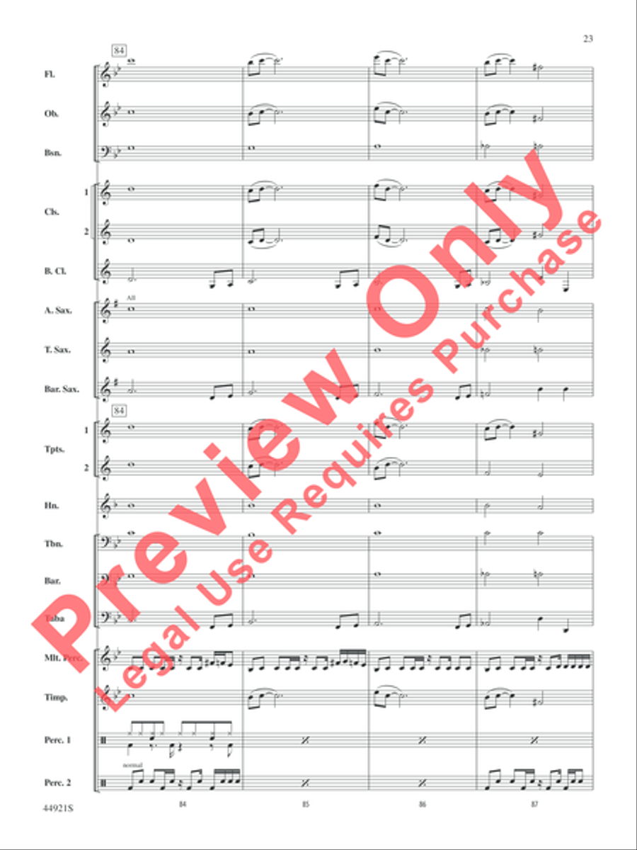 The Man from U.N.C.L.E. (from the Original Motion Picture Soundtrack) Concert Band scores gallery preview page 24