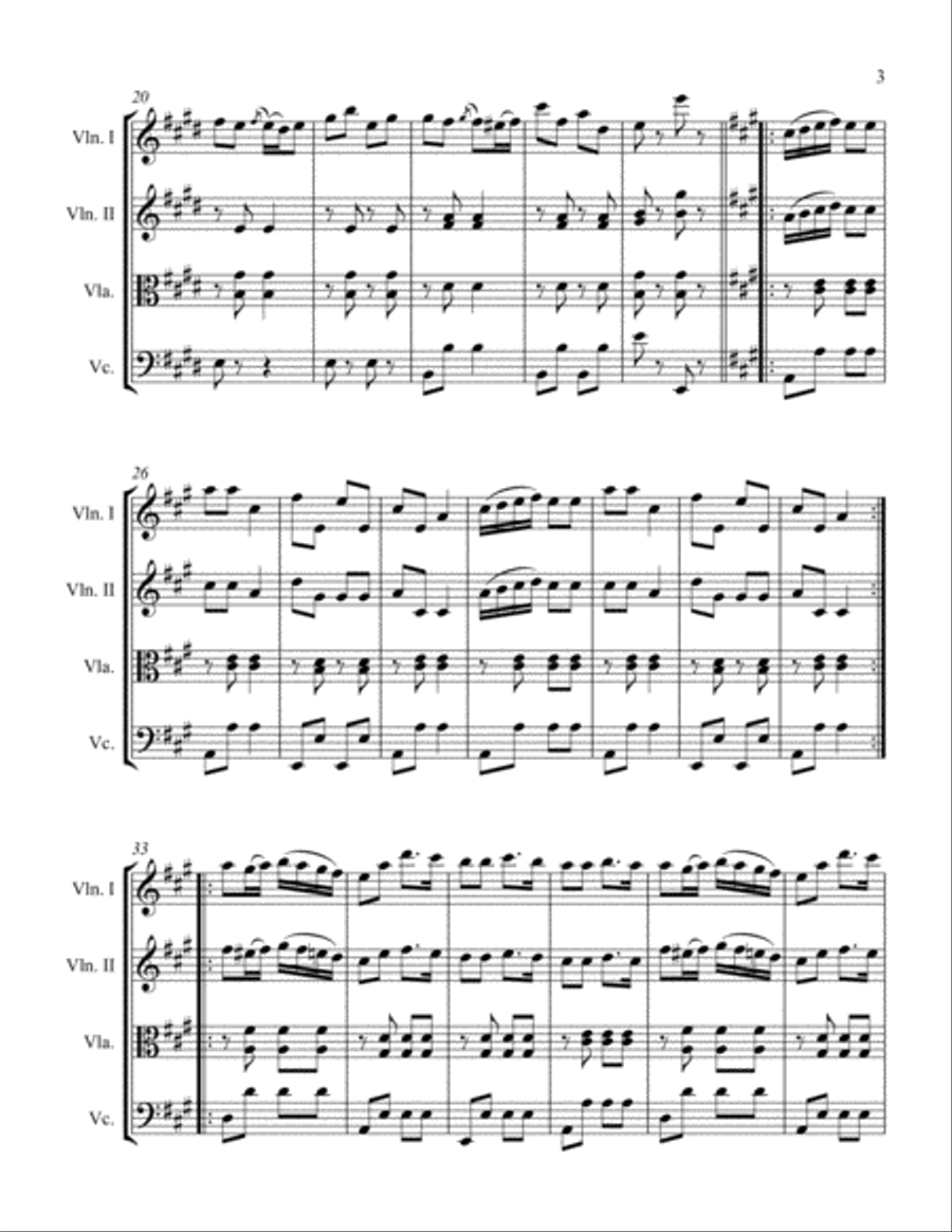 The Champagne Polka String Quartet scores gallery preview page 3