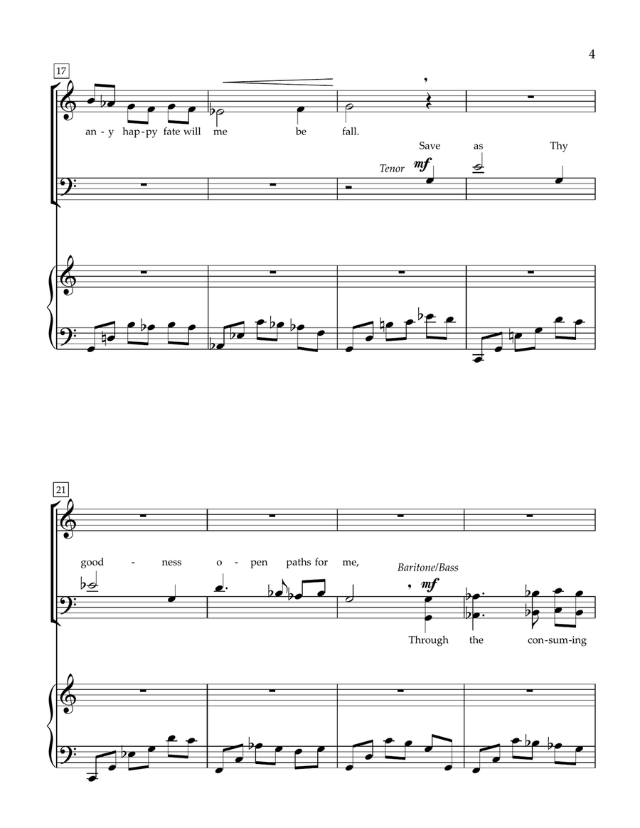 O, God, Thy Sea Is So Great and My Boat Is So Small 4-Part scores gallery preview page 5