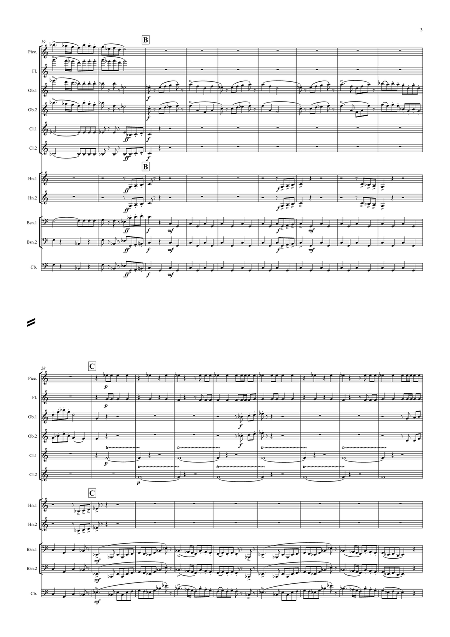 English Dances, Set 2, Op. 33: No. 1. Allegro Non Troppo Large Ensemble scores gallery preview page 3