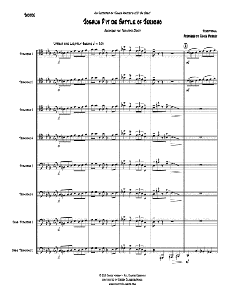 Joshua F’it de Battle of Jericho for 8-part Trombone Ensemble