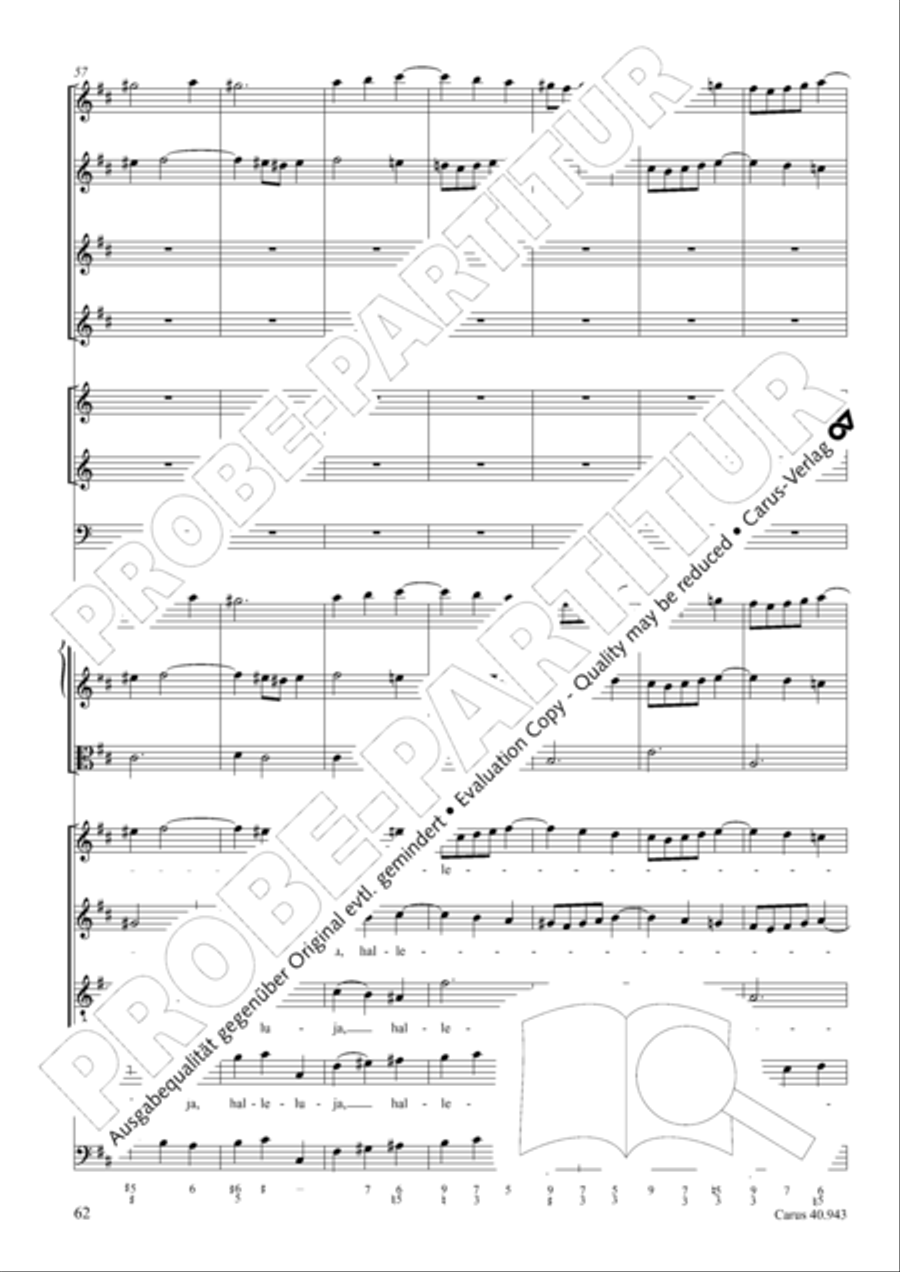 Shout to the Lord, all the earth (Jauchzet dem Herrn, alle Welt) 4-Part scores gallery preview page 69