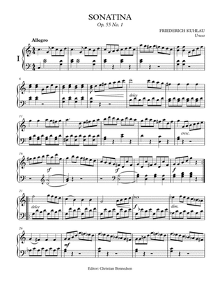Kuhlau - Sonatina Op. 55 No. 1