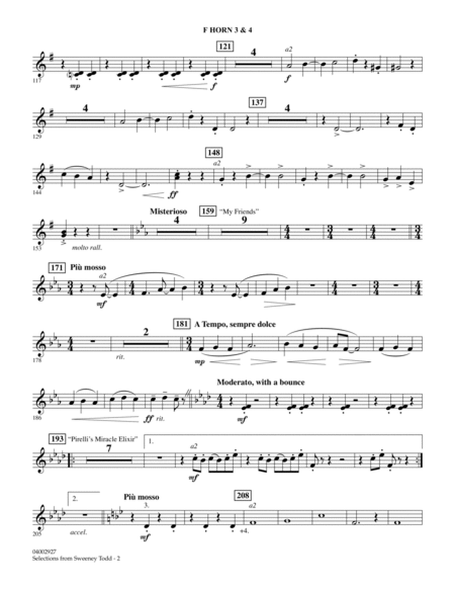 Selections from Sweeney Todd (arr. Stephen Bulla) - F Horn 3 & 4