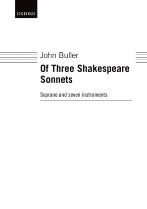 Book cover for Of Three Shakespeare Sonnets