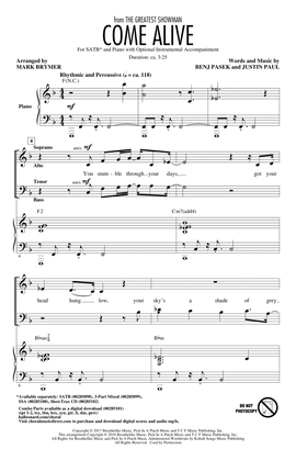Come Alive (from The Greatest Showman) (arr. Mark Brymer)