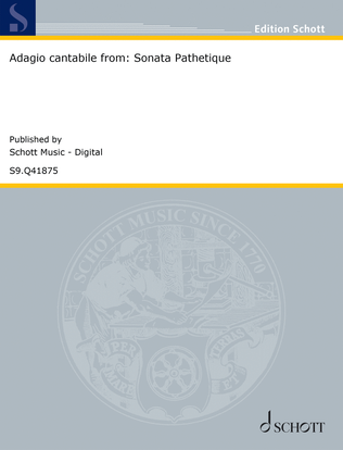 Book cover for Adagio cantabile from: Sonata Pathetique