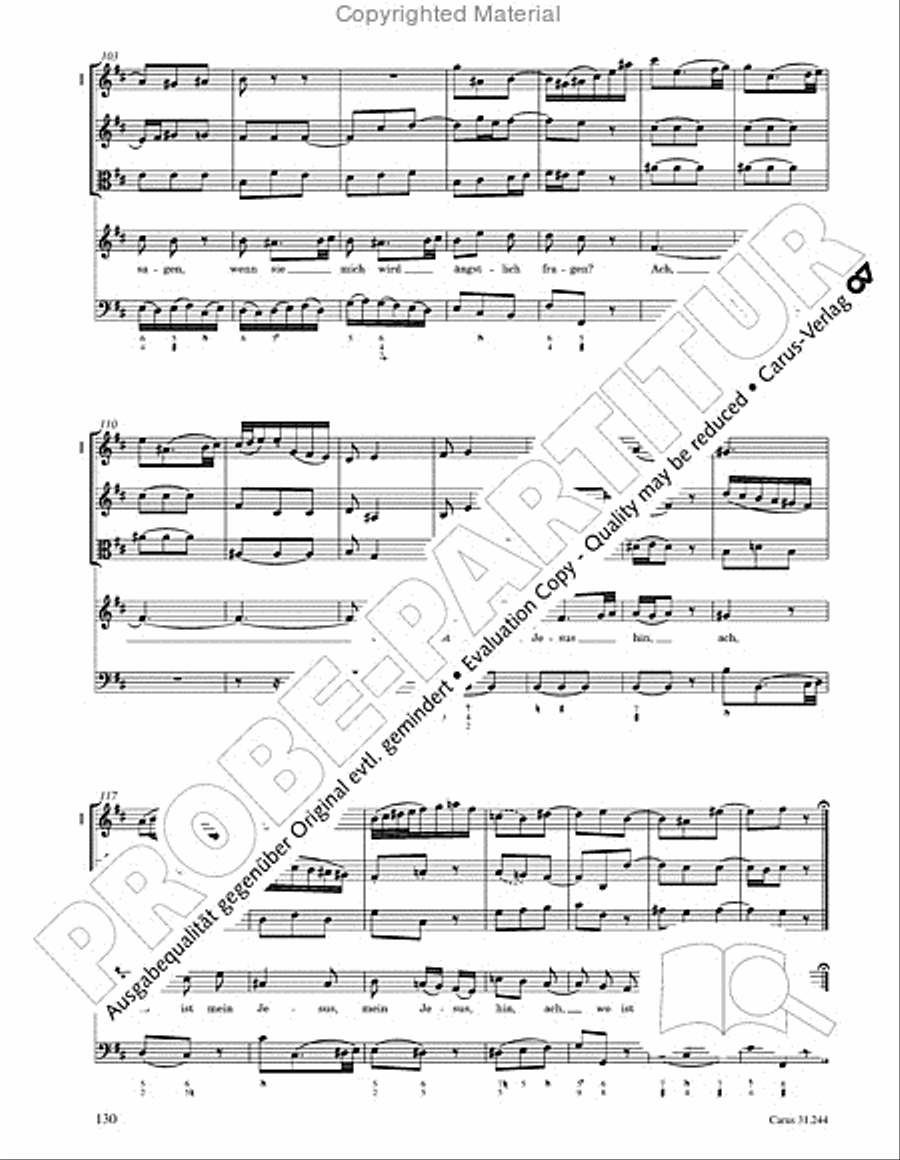 St. Matthew Passion (Matthaus-Passion) 4-Part scores gallery preview page 132