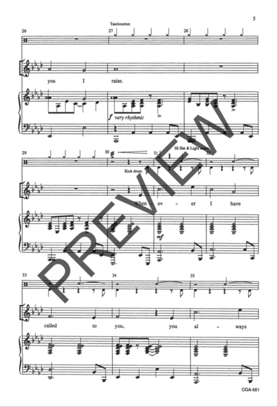 I Give You Thanks Unison Choir scores gallery preview page 5