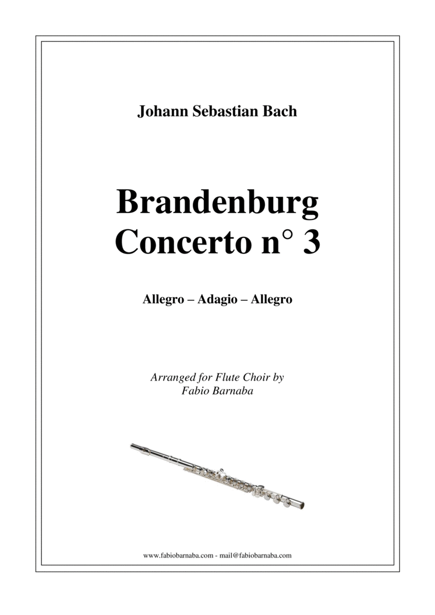 Brandenburg Concerto n°3 - Complete for Flute Choir image number null