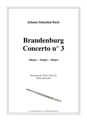 Book cover for Brandenburg Concerto n°3 - Complete for Flute Choir