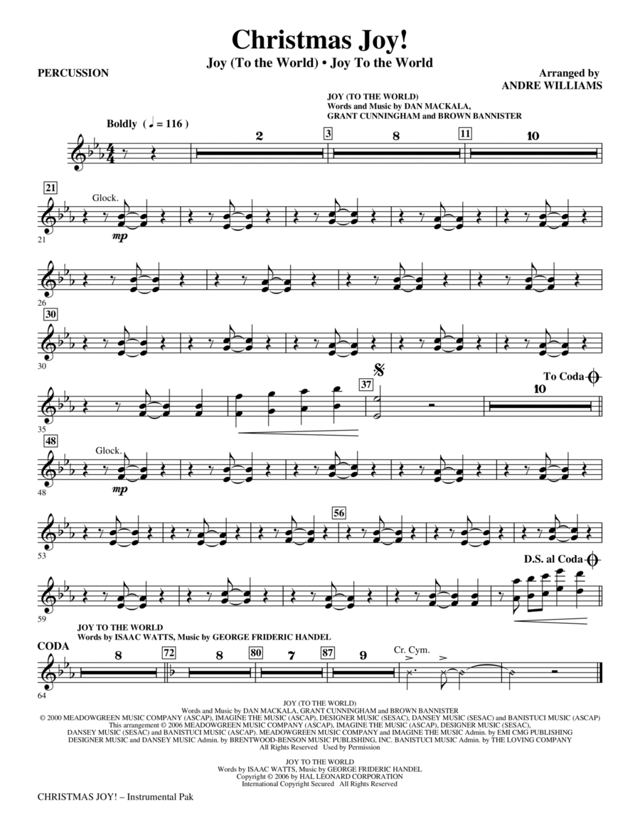 Christmas Joy! - Percussion Choir scores gallery preview page 1