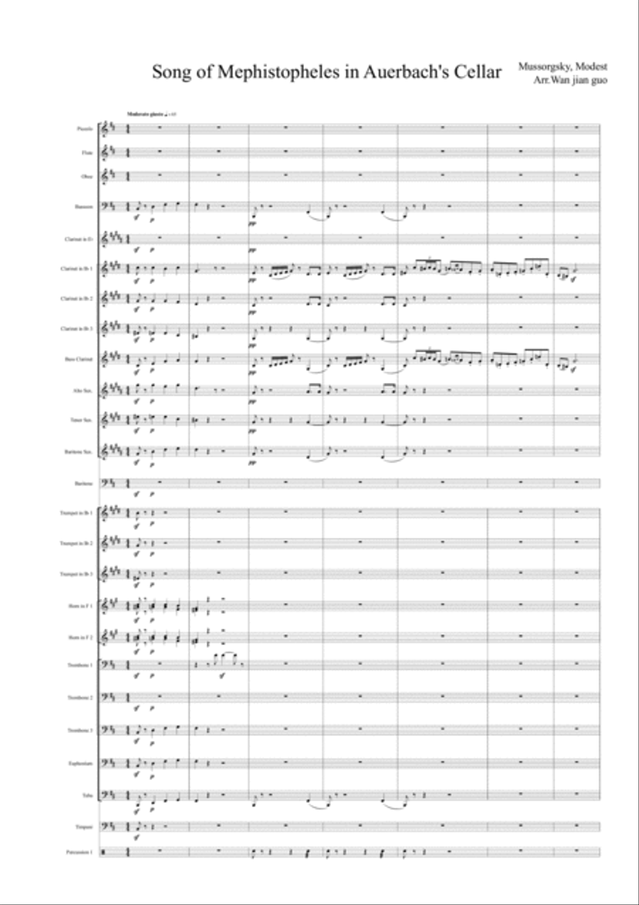 Song of Mephistopheles in Auerbach's Cellar Concert Band scores gallery preview page 1