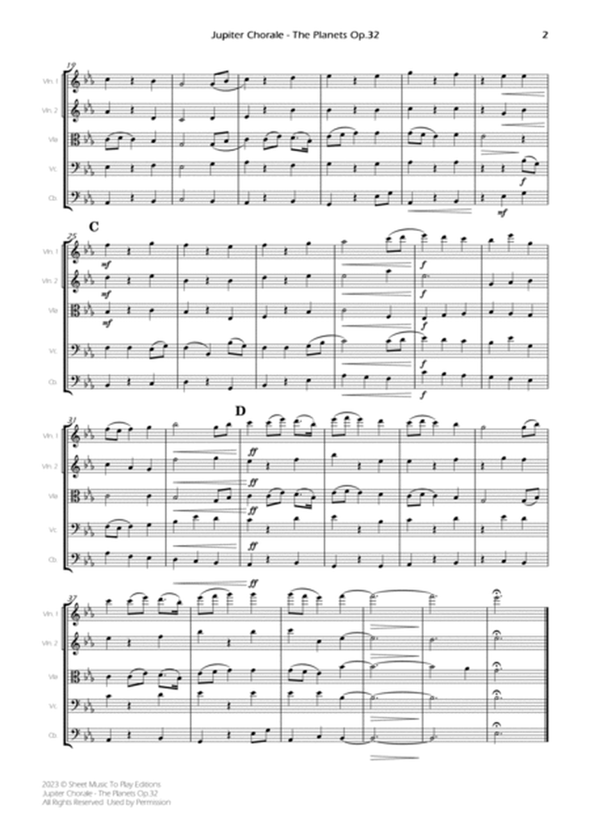 Jupiter Chorale from The Planets - String Orchestra (Full Score and Parts) image number null