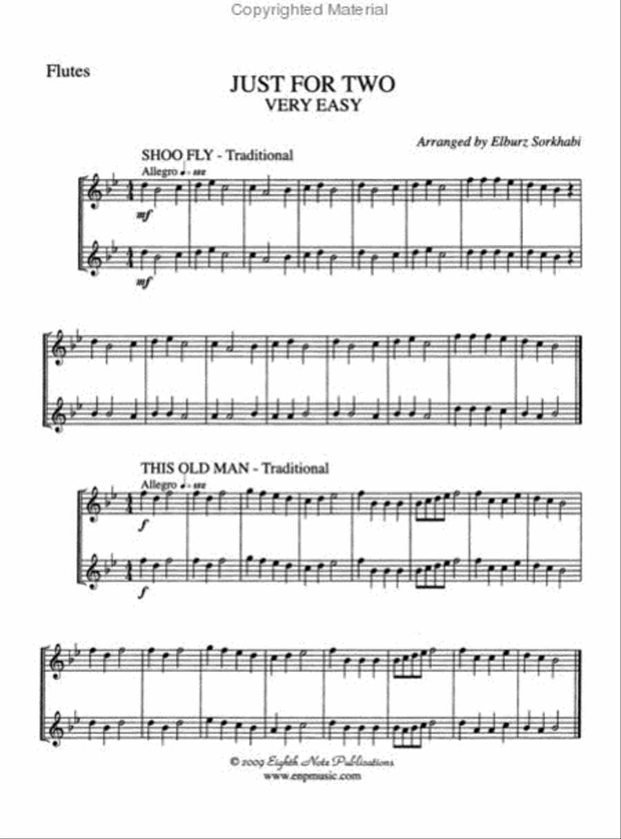 Just for Two Very Easy Just for Two Very Easy Flute Duet scores gallery preview page 2