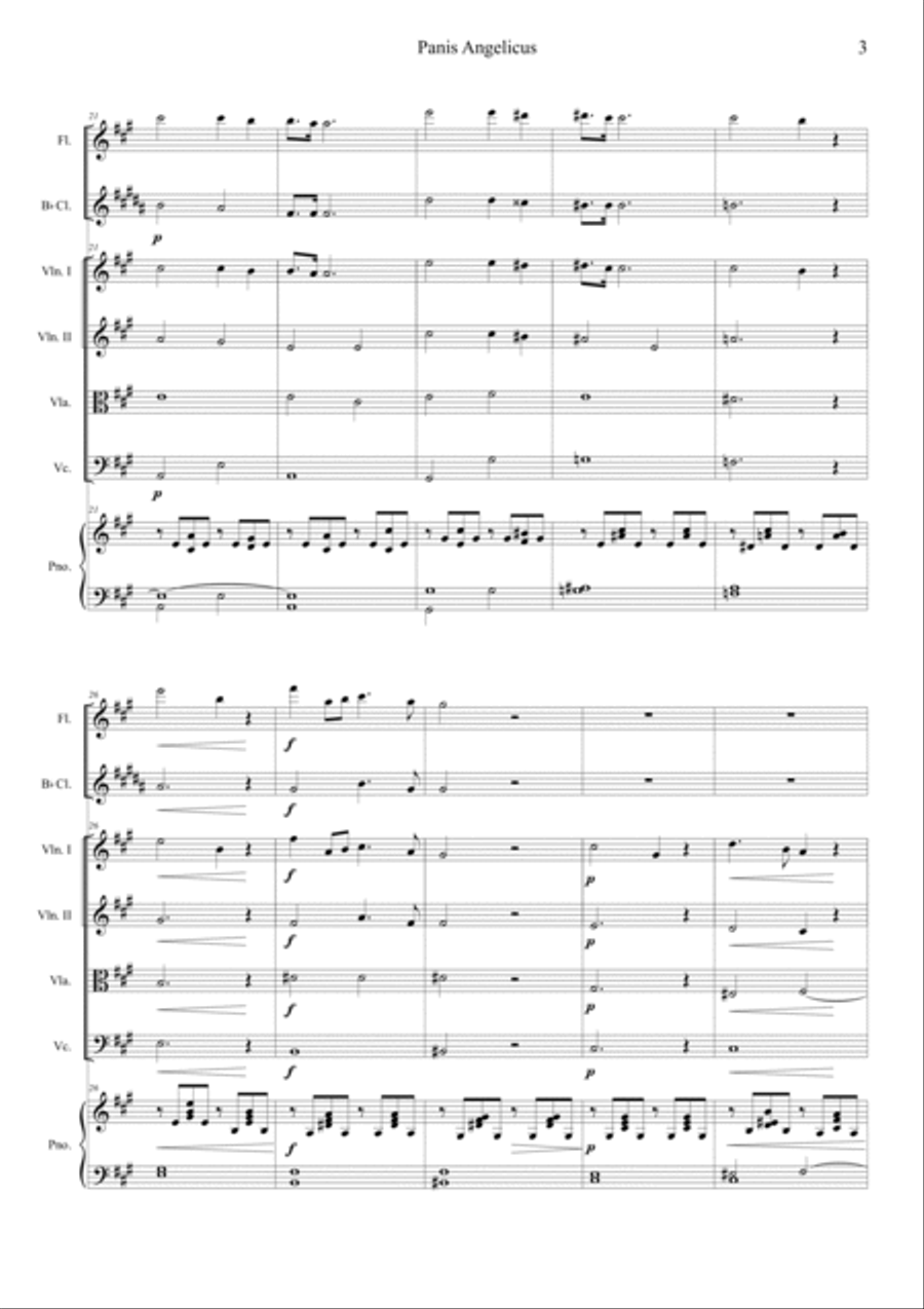 Panis Angelicus Panis Angelicus Orchestra scores gallery preview page 3