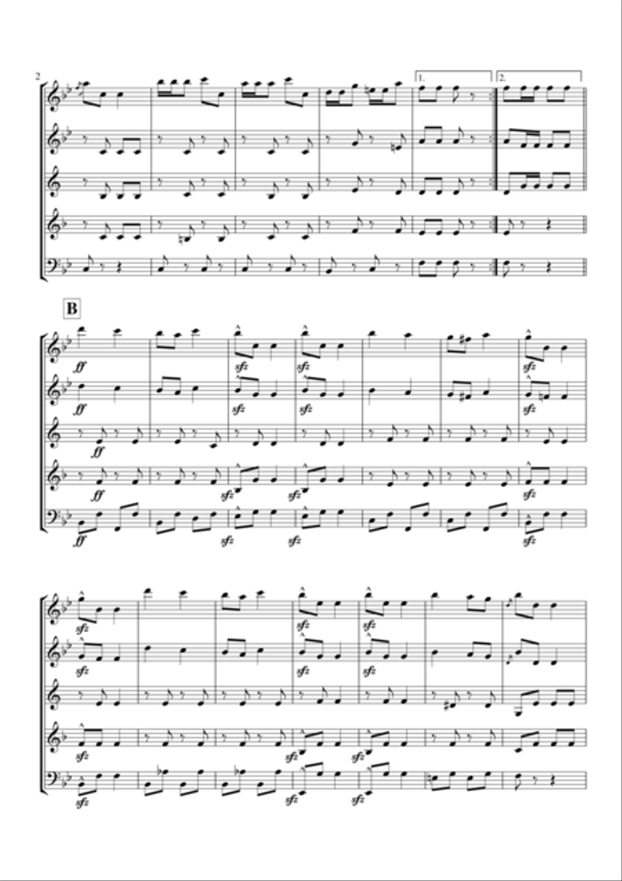 Bahn Frei Bahn Frei Woodwind Quintet scores gallery preview page 3