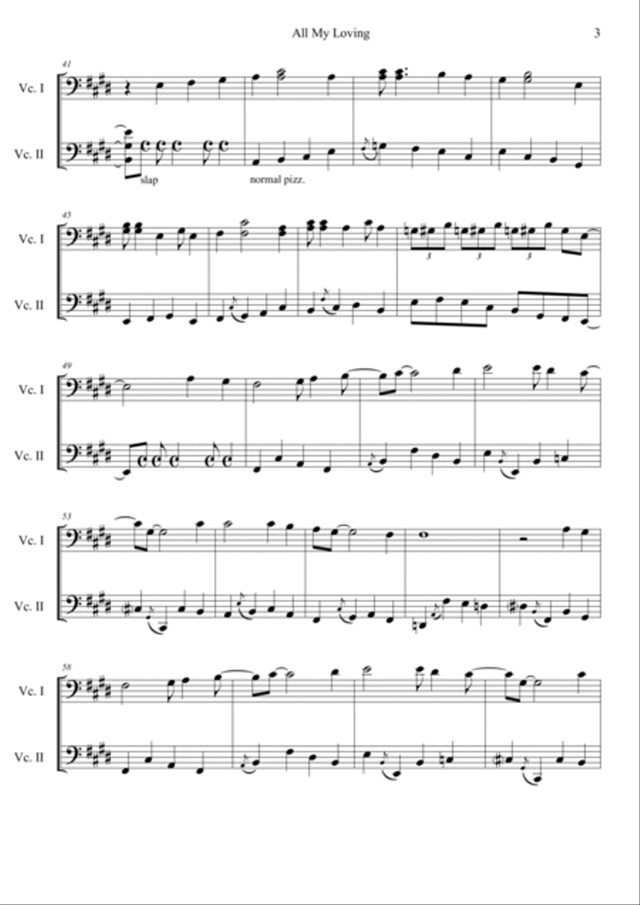 All My Loving String Duet scores gallery preview page 3