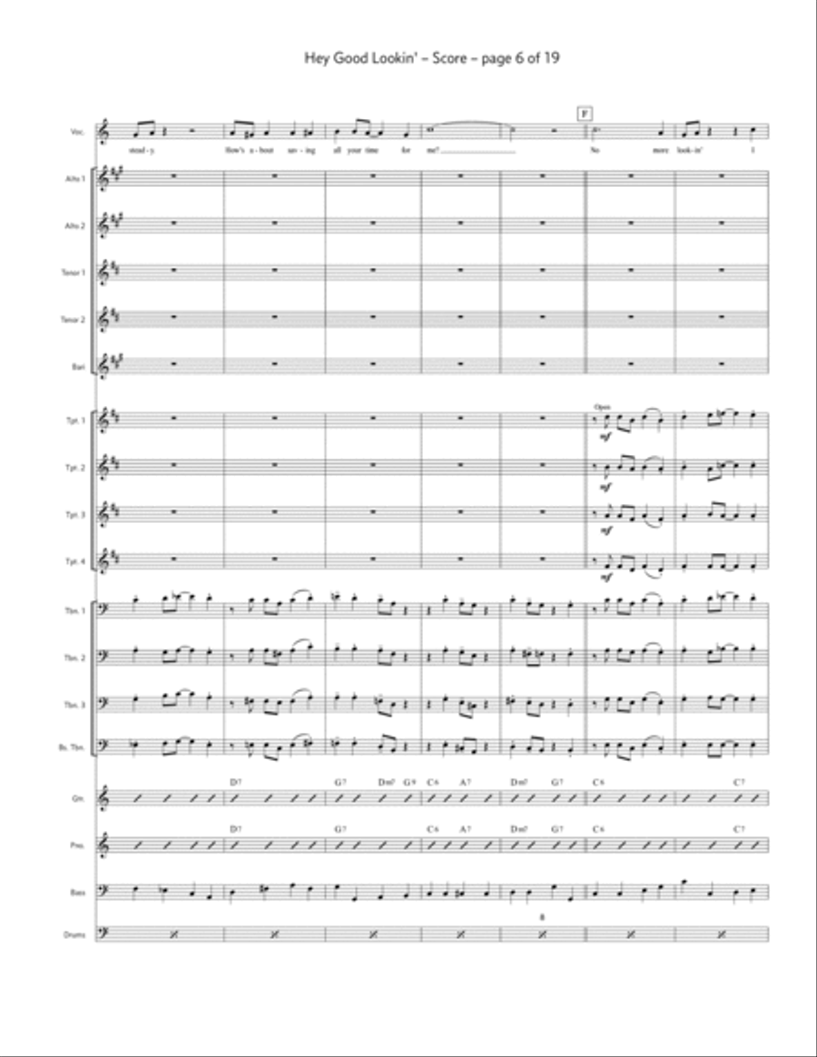 Hey, Good Lookin' Jazz Ensemble scores gallery preview page 6