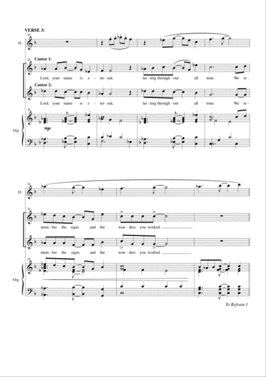 Come and Bless the Lord Unison Choir scores gallery preview page 4