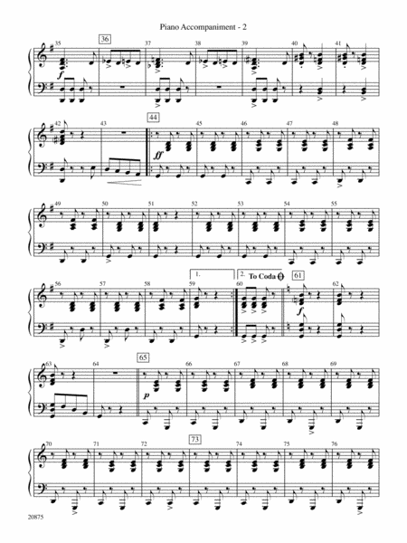 Thunder and Lightning Polka: Piano Accompaniment