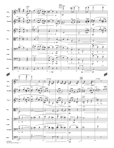Ravel Suite for Strings - Full Score