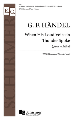 Book cover for Jephtha: When His Loud Voice in Thunder Spoke