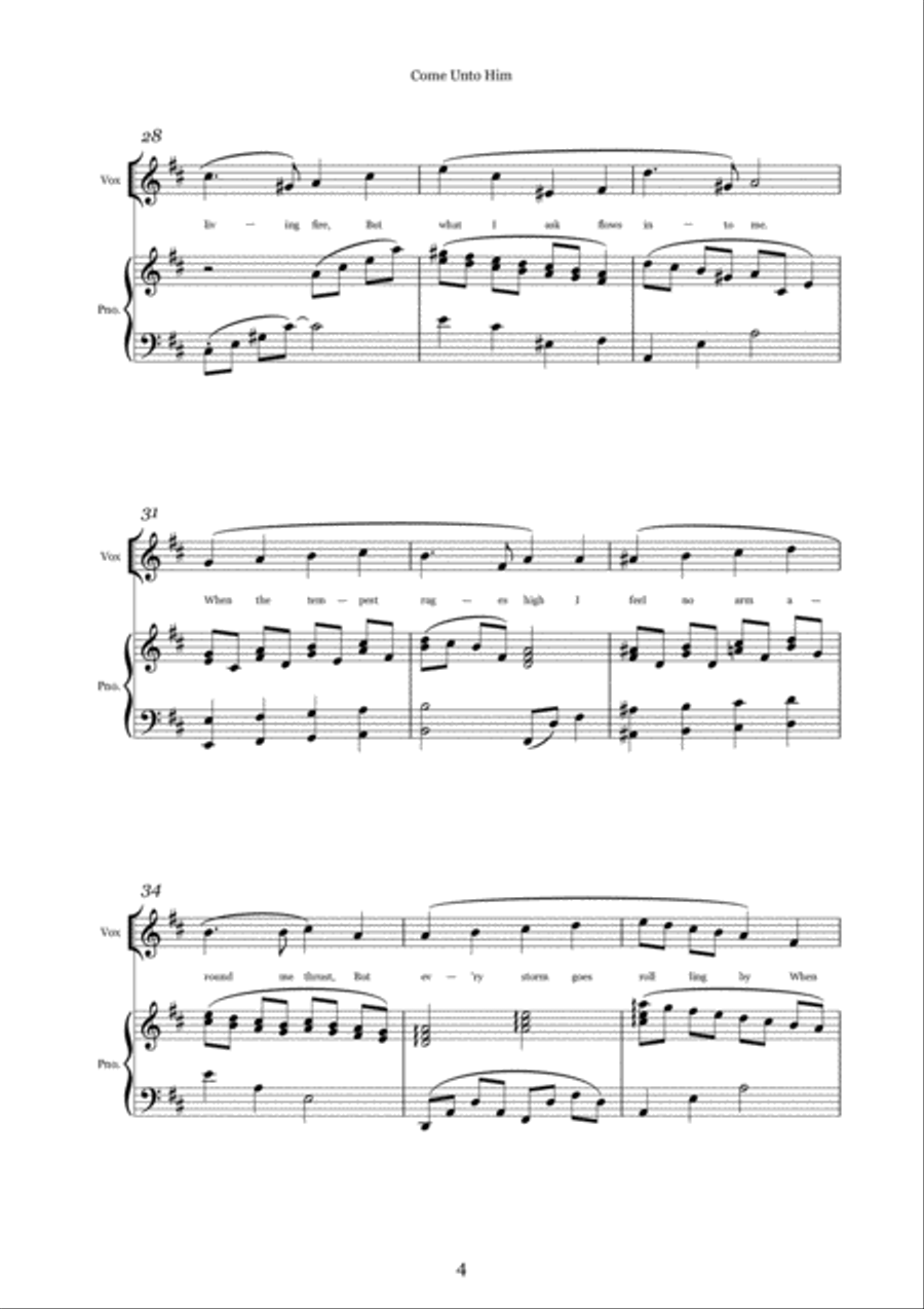 Come Unto Him Voice scores gallery preview page 4