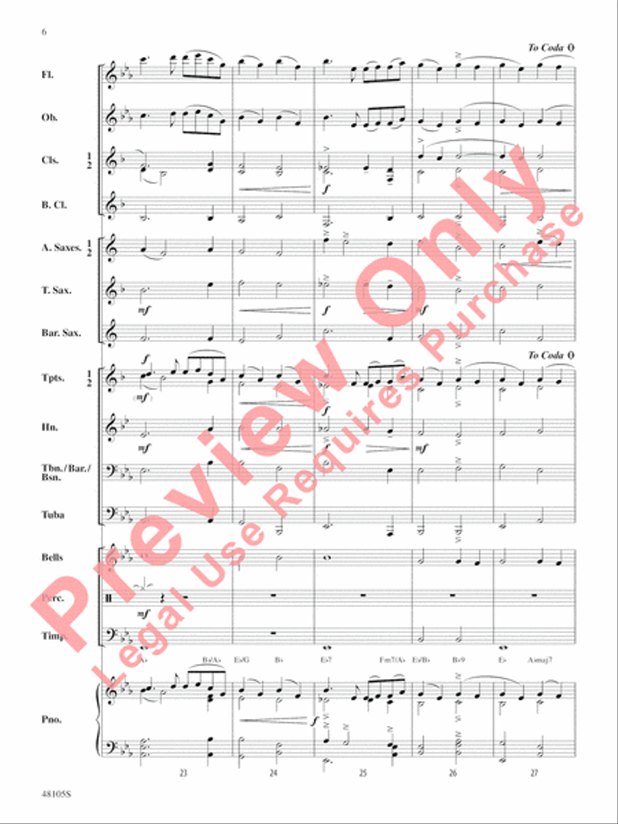 Walking Tune Concert Band scores gallery preview page 7