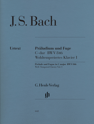 Book cover for Prelude and Fugue C Major BWV 846 from The Well-Tempered Clavier Part I