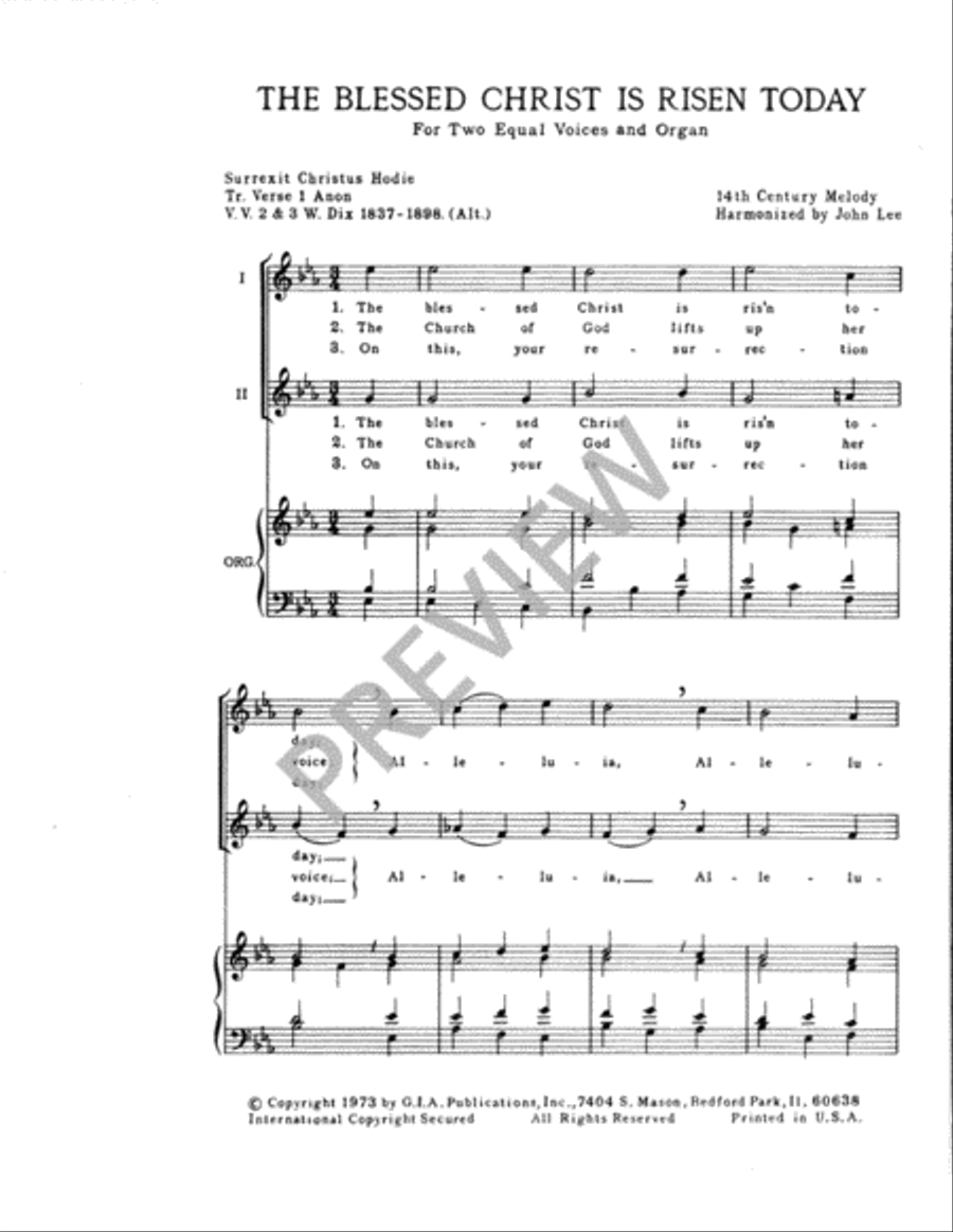 Blessed Christ Is Risen Today 2-Part scores gallery preview page 3