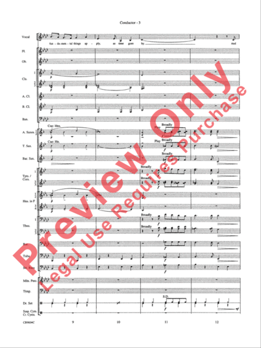 As Time Goes By Concert Band scores gallery preview page 6