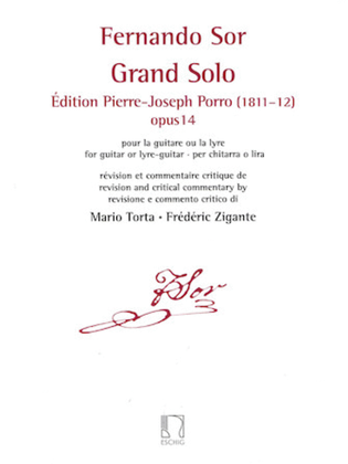 Book cover for Grand Solo: Edition Pierre Porro (1811-12), Op. 14