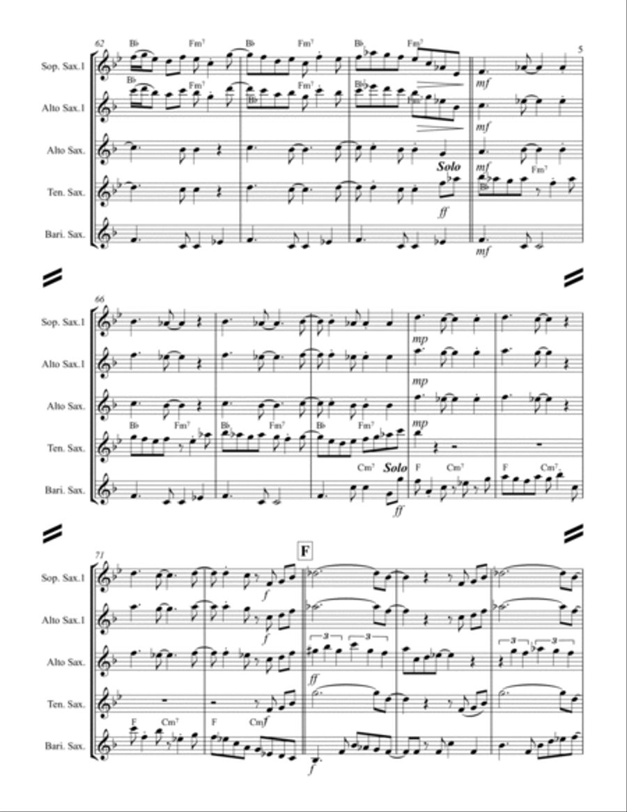 Tequila Saxophone Quartet scores gallery preview page 6