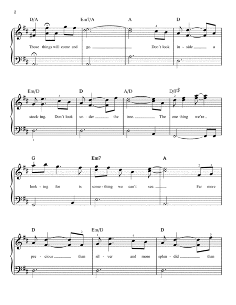 As Long As There's Christmas (from Beauty And The Beast - The Enchanted Christmas) Easy Piano scores gallery preview page 2