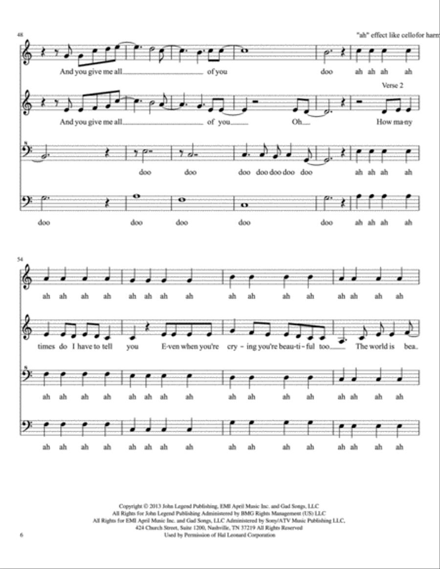 All Of Me 4-Part scores gallery preview page 6
